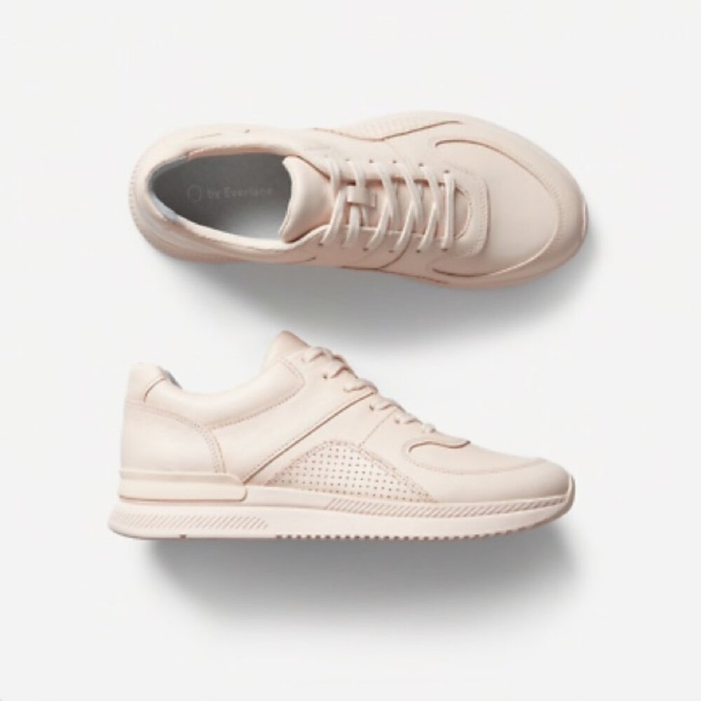 Everlane Light Pink/Cream Leather Sneakers
